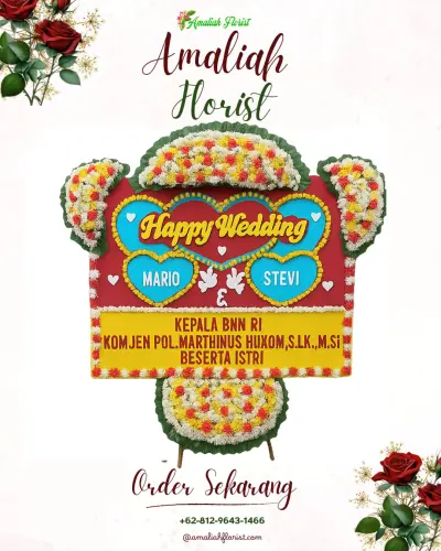 Karangan Papan Bunga Pernikahan di Mekar Wangi